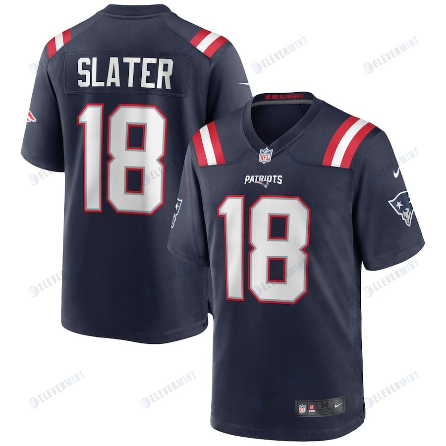 Matthew Slater 18 New England Patriots Men Game Jersey - Navy(S/No)