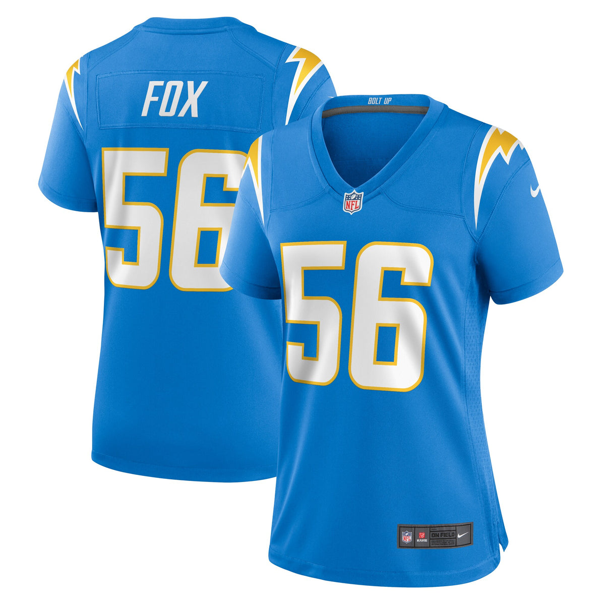 Morgan Fox Los Angeles Chargers Nike Women's Player Game Jersey - Powder Blue(S)