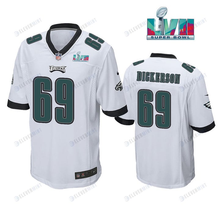 Landon Dickerson 69 Philadelphia Eagles Super Bowl LVII Game Player Men Jersey - White(S/No)