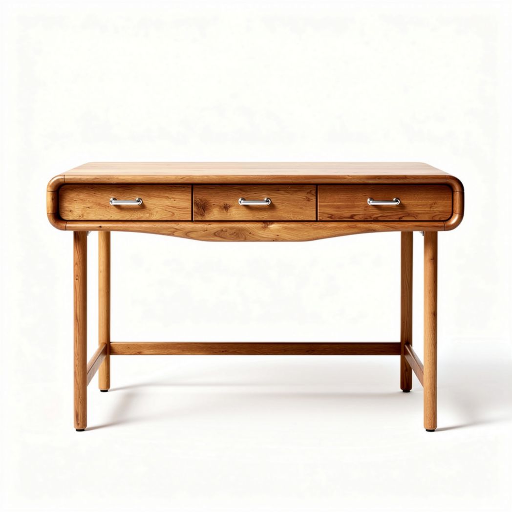 Wooden desk with three drawers for home office or study space 120 x 60 x 75cm