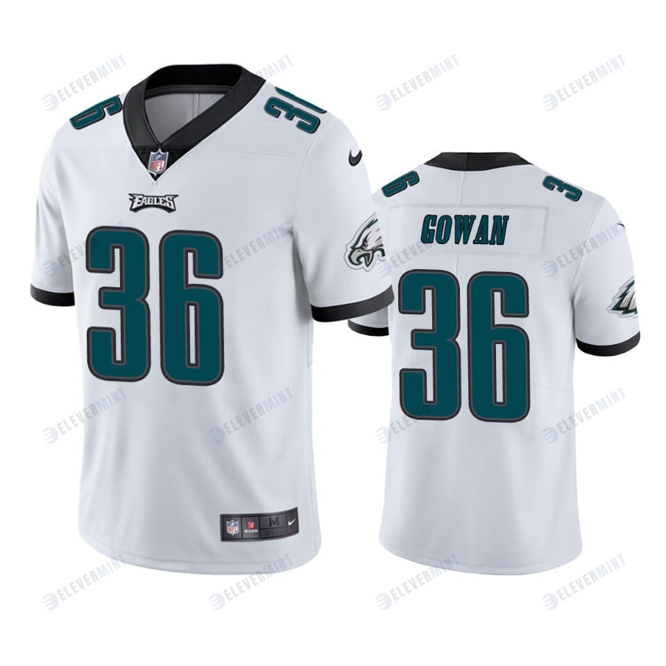 Tay Gowan 36 Philadelphia Eagles White Vapor Limited Jersey(S/No)