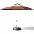 Outdoor patio umbrella with a steel frame and UV protection 200 x 200 x 240cm in brown and beige