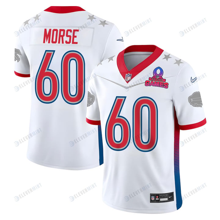 Mitch Morse 60 Buffalo Bills Pro Bowl 2023 Patch Men Jersey - White(S/No)