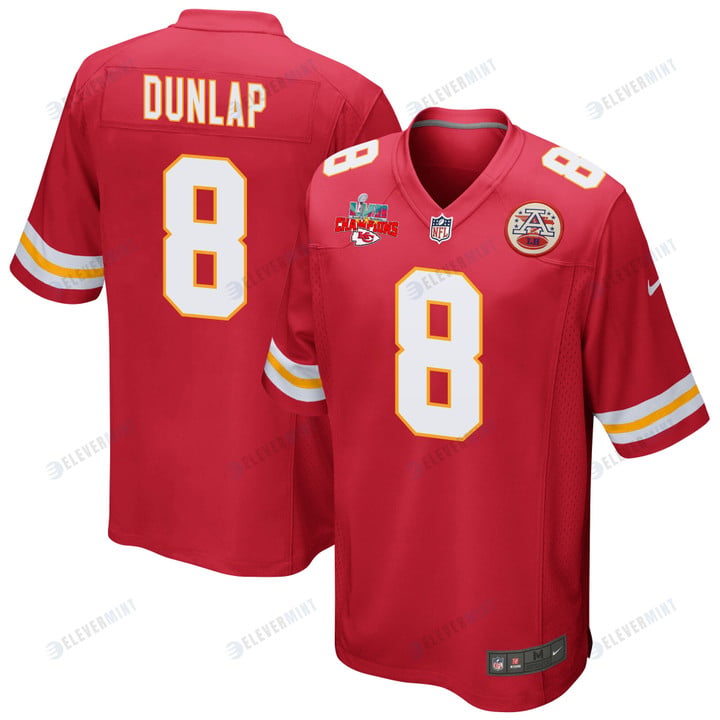 Carlos Dunlap 8 Kansas City Chiefs Super Bowl LVII Champions 3 Stars Men Game Jersey - Red(S/No)