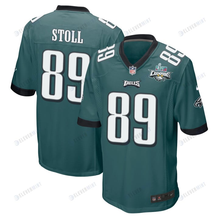 Jack Stoll 89 Philadelphia Eagles Super Bowl LVII Champions 2 Stars Men Game Jersey - Midnight Green(S/No)