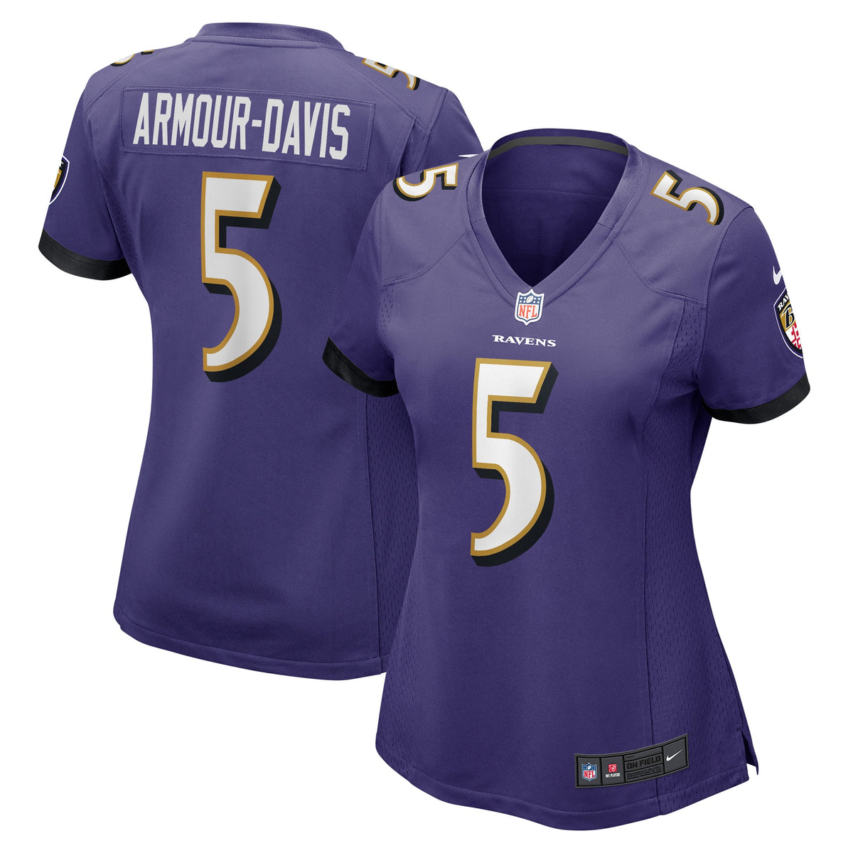 Jalyn Armour-Davis Baltimore Ravens Nike Women's Game Player Jersey - Purple(S)