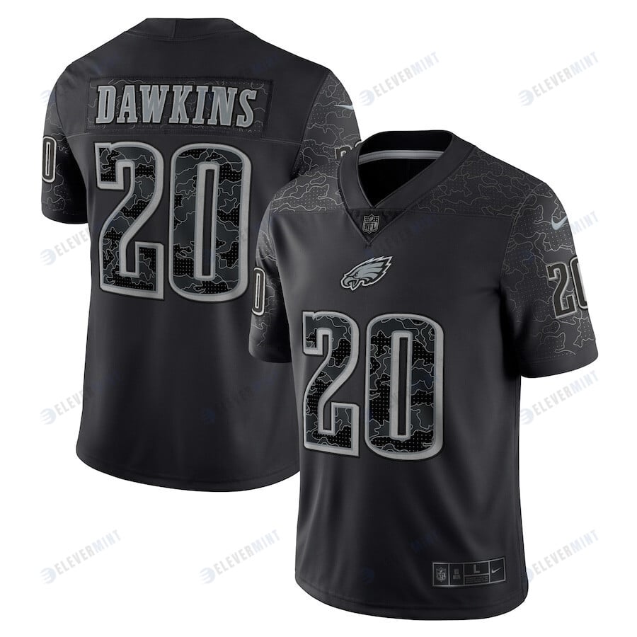 Brian Dawkins 20 Philadelphia Eagles Retired Player RFLCTV Limited Jersey - Black(S/No)