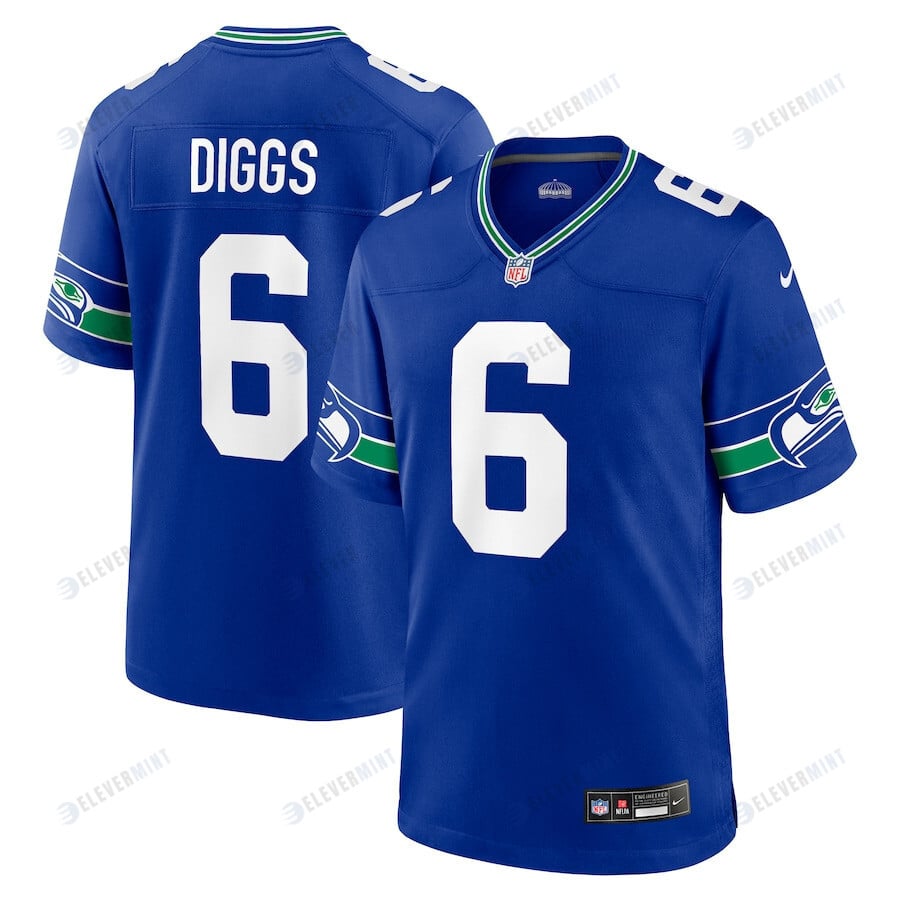 Quandre Diggs 6 Seattle Seahawks Throwback Player Game Men Jersey - Royal(S/No)