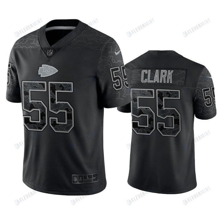 Frank Clark 55 Kansas City Chiefs Black Reflective Limited Jersey - Men(S/No)