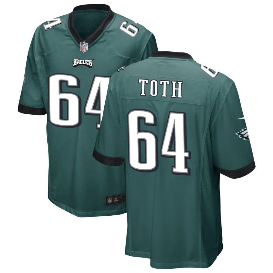 Brett Toth Philadelphia Eagles Nike Game Jersey - Midnight Green(S)