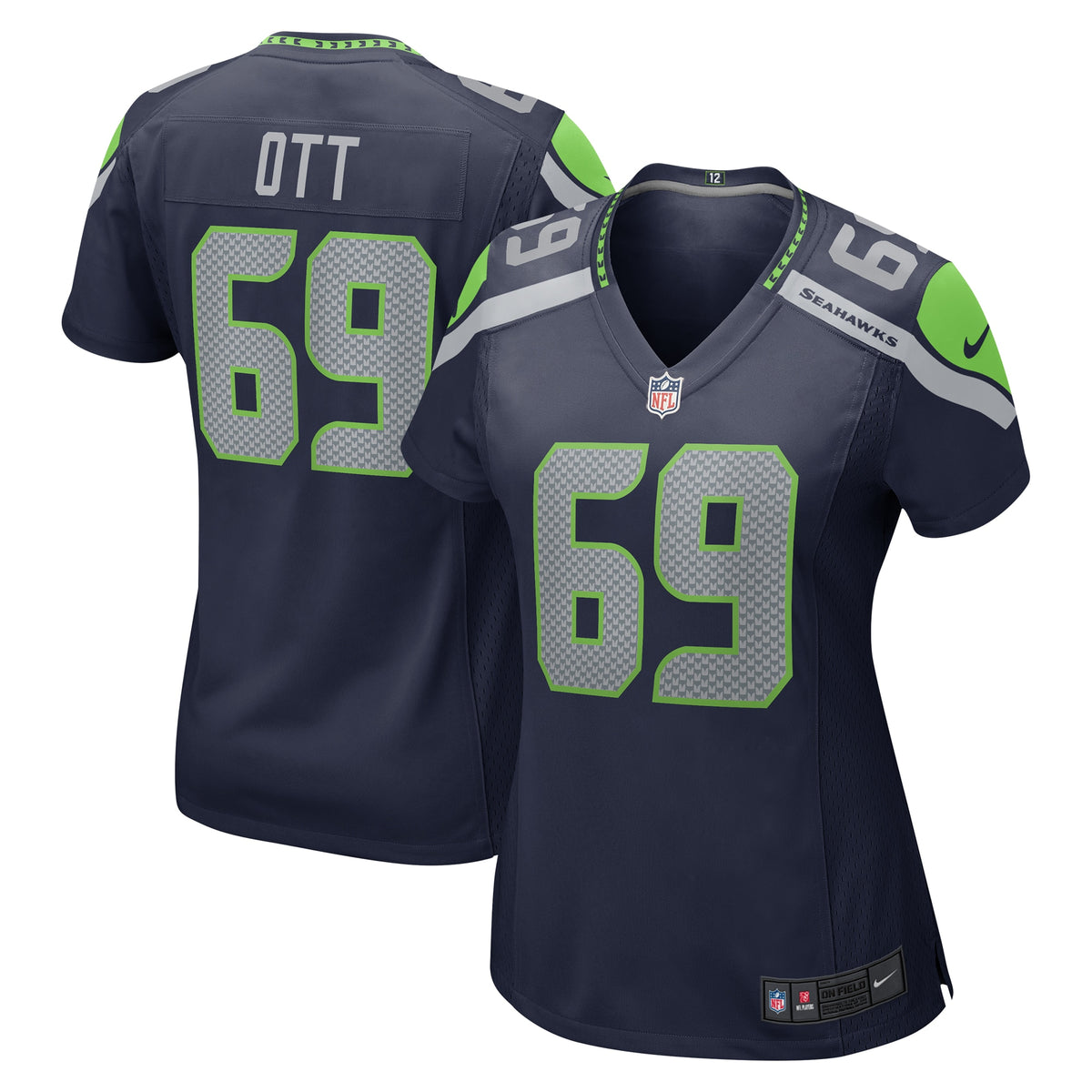 Tyler Ott Seattle Seahawks Nike Women's Game Jersey - College Navy(S)