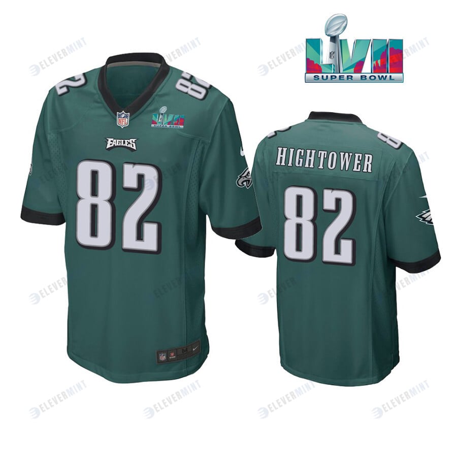 John Hightower 82 Philadelphia Eagles Super Bowl LVII Game Player Men Jersey - Green(S/No)