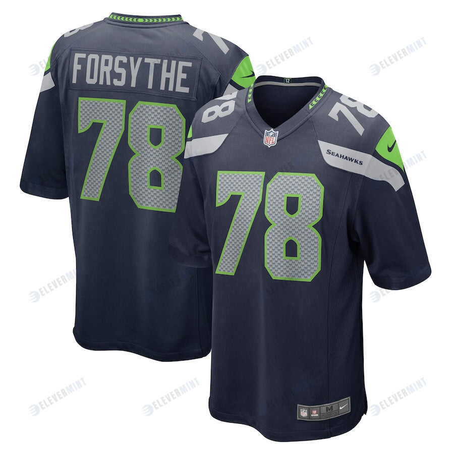 Stone Forsythe 78 Seattle Seahawks Men Game Jersey - College Navy(S/No)
