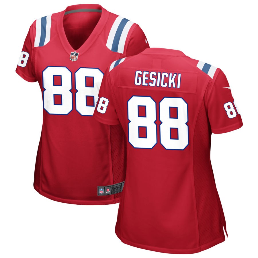Mike Gesicki New England Patriots Nike Women's Alternate Jersey - Red(S)