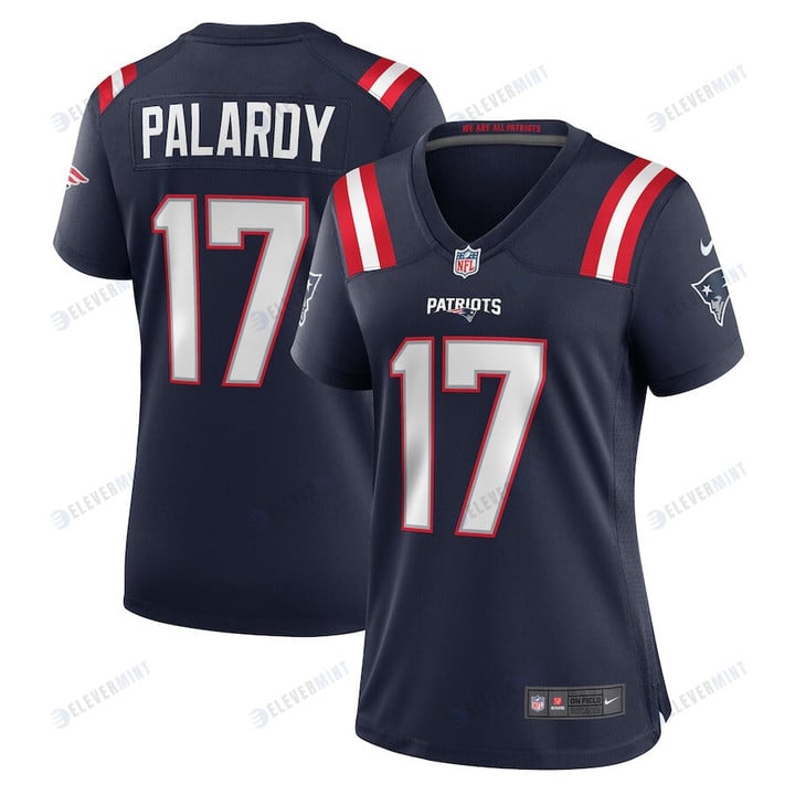 Michael Palardy 17 New England Patriots Game Women Jersey - Navy(S/No)
