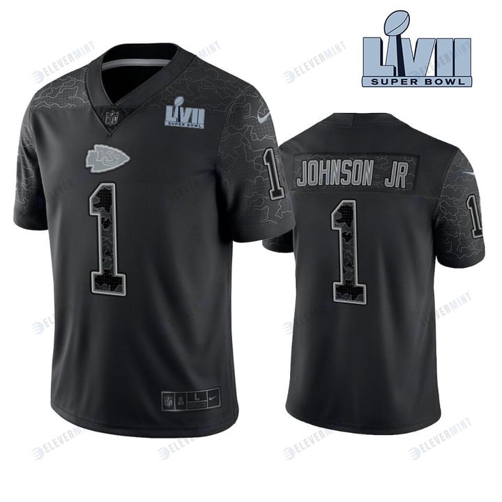 Lonnie Johnson Jr. 1 Kansas City Chiefs Super Bowl LVII Reflective Limited Jersey(S/No)