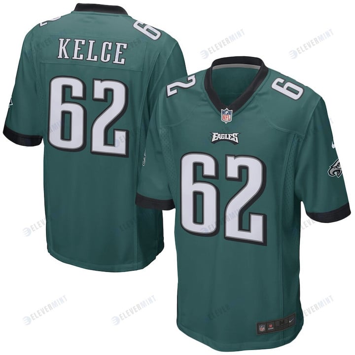 Jason Kelce 62 Philadelphia Eagles Game Player Jersey - Green(S/No)