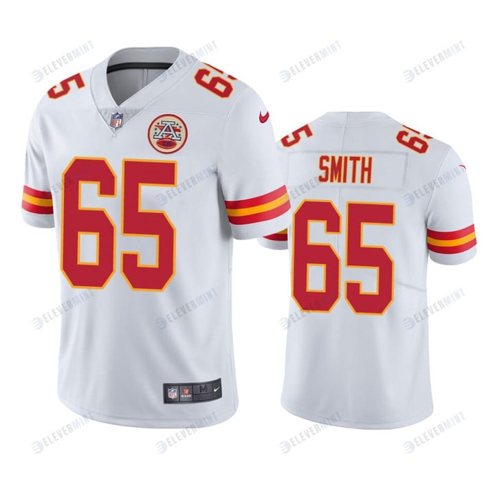 Trey Smith 65 Kansas City Chiefs White Vapor Limited Jersey(S/No)
