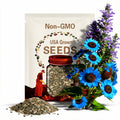 35 Seeds Rare Blue Sunflower Seeds, Rare Blue Sunflower Seeds For Planing, Hybrid Colorful Blooms, Organic Bonsai Flower, Easy to Grow