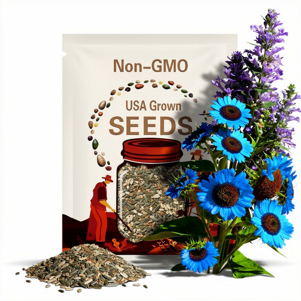 35 Seeds Rare Blue Sunflower Seeds, Rare Blue Sunflower Seeds For Planing, Hybrid Colorful Blooms, Organic Bonsai Flower, Easy to Grow