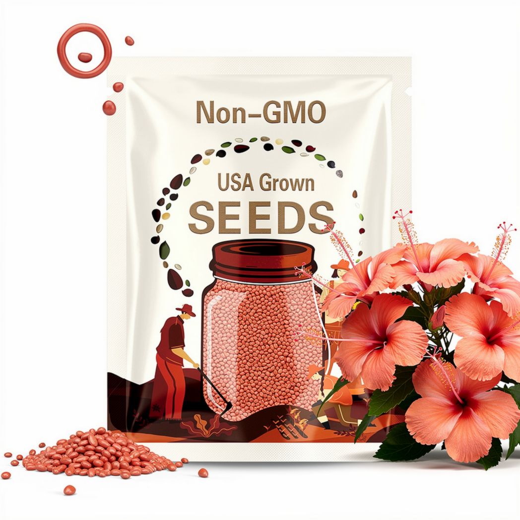 Salmon Pink Hibiscus Seeds: Tropical Perennial Blooms, USA Shipping