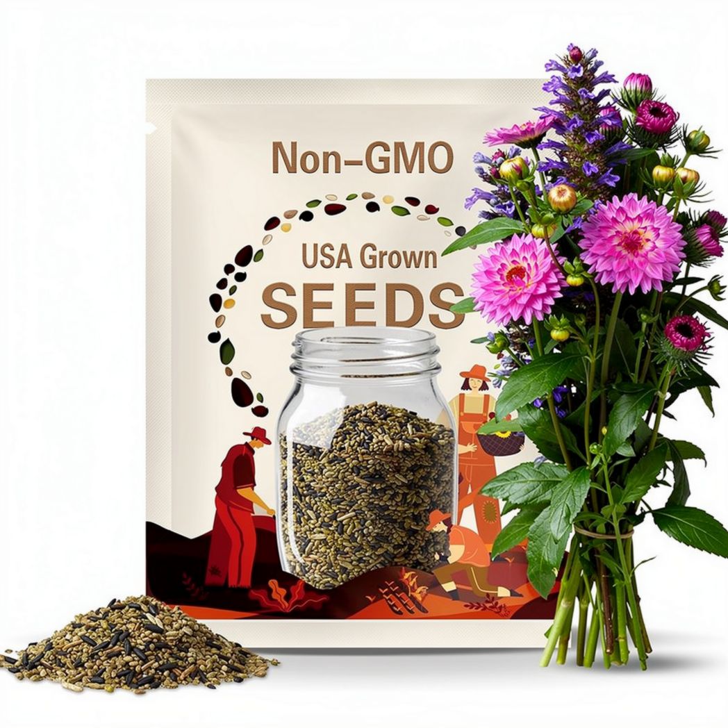 40 Seeds | Miss Delilah Dahlia Seeds - Pollinator Friendly- Open Pollinated - Heirloom - Flower Seeds - Mix Seeds to Plant - .#D066