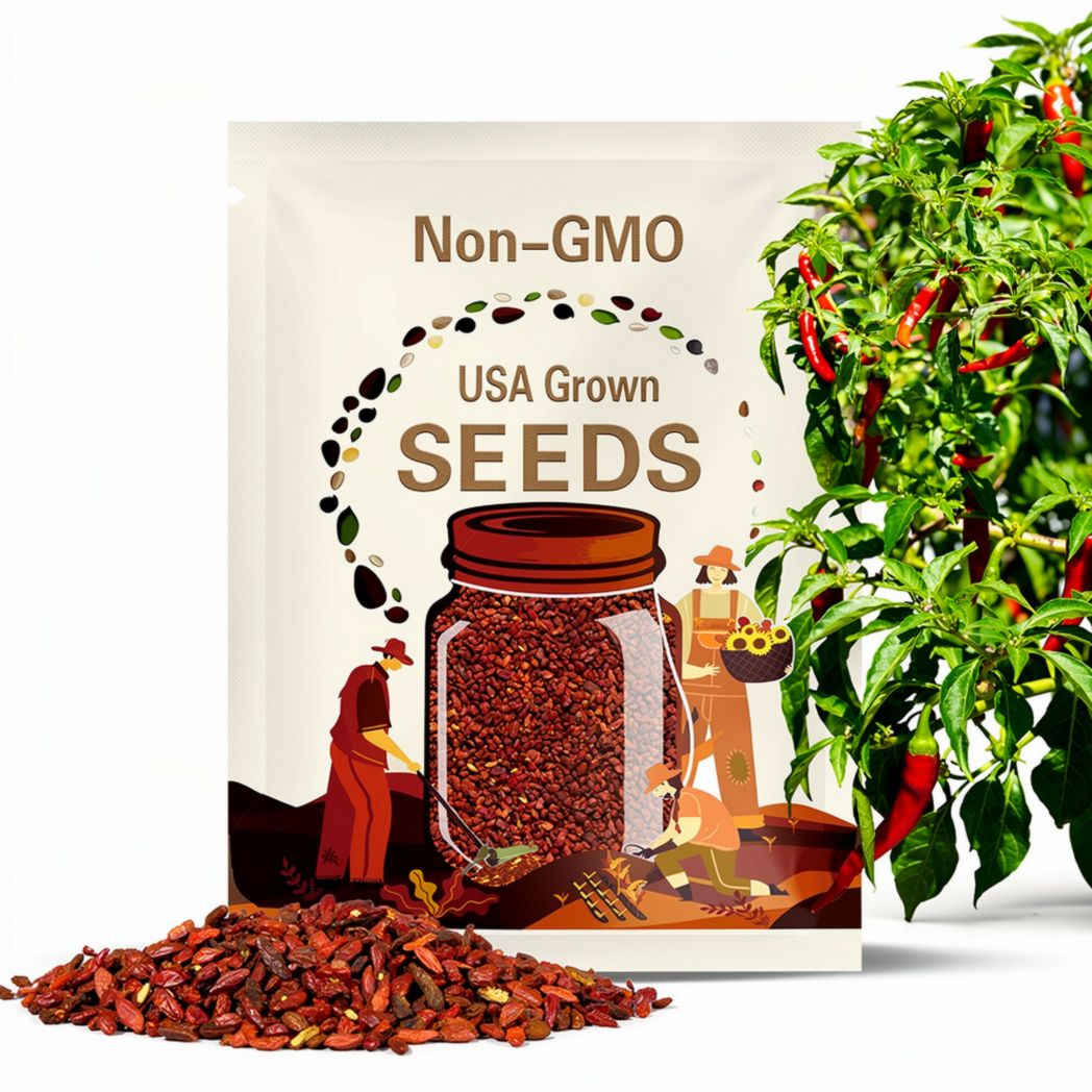 Pepper Cayenne Seeds - Organic, Heirloom, Open Pollinated, Non GMO - Grow Indoors, Outdoors, In Grow Beds, Soil, Hydroponics, Aquaponics