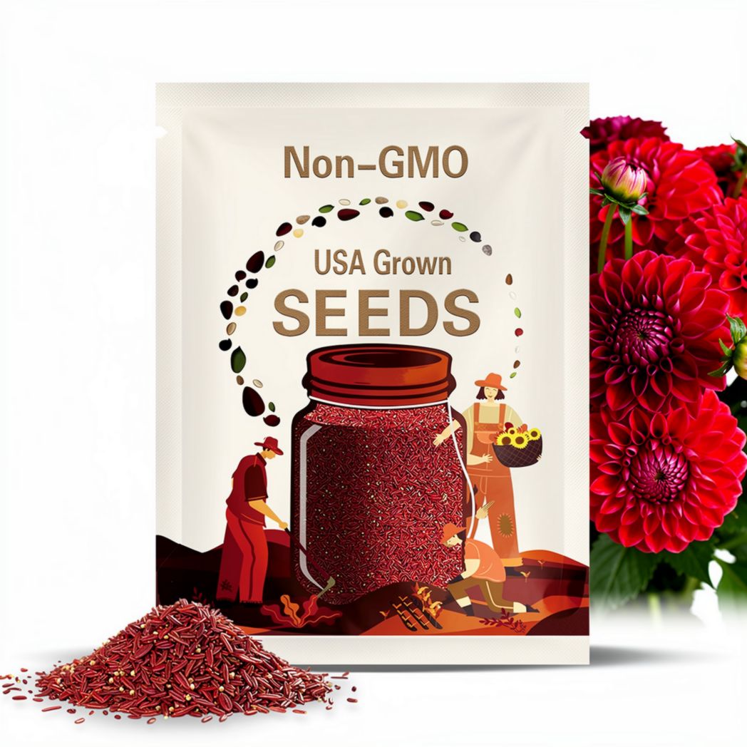 Red Tempest Dahlia Seeds - Attracts Pollinators,Long Blooming Season,Vibrant Colors,Excellent Cut Flower,Plant in Spring