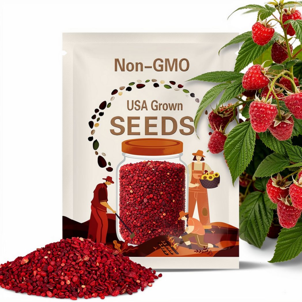 Red Raspberry Seeds ¨C Heirloom Fruit, Productive Shrub, Great for Fresh Eating, Baking, and Jams | 30 Seeds