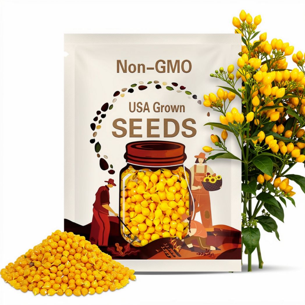 Yellow Biquinho aka Sweety Drop Sweet Pepper Seeds Heirloom Vegetable Seeds