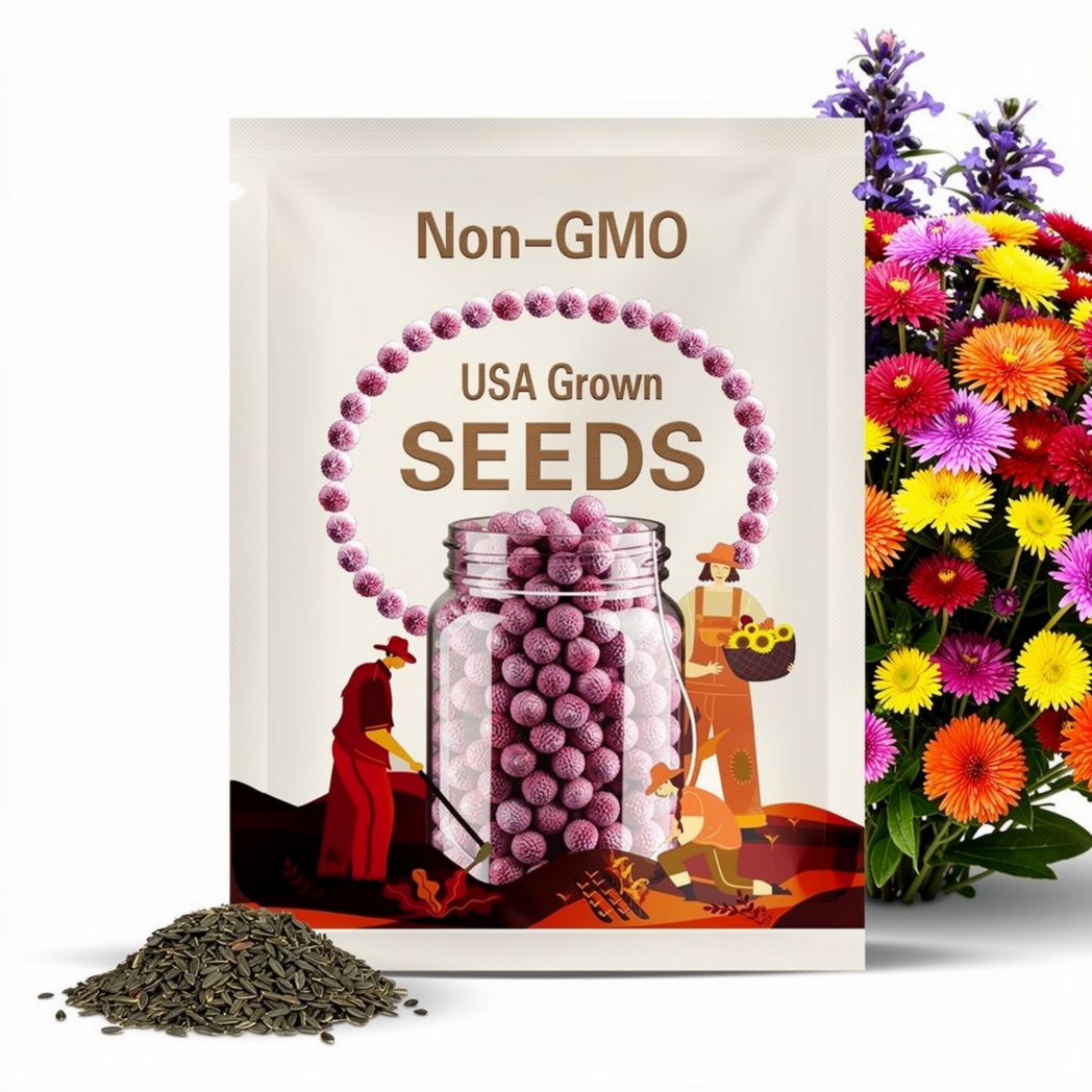200 Globe Amaranth Gomphrena Mix Seeds. Ships free