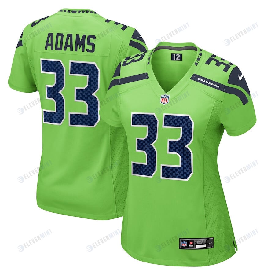 Jamal Adams 33 Seattle Seahawks Women Game Jersey - Neon Green(S/No)