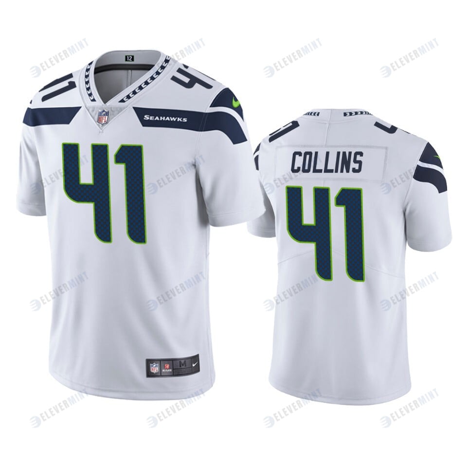Seattle Seahawks Alex Collins 41 White Vapor Limited Jersey(S/No)