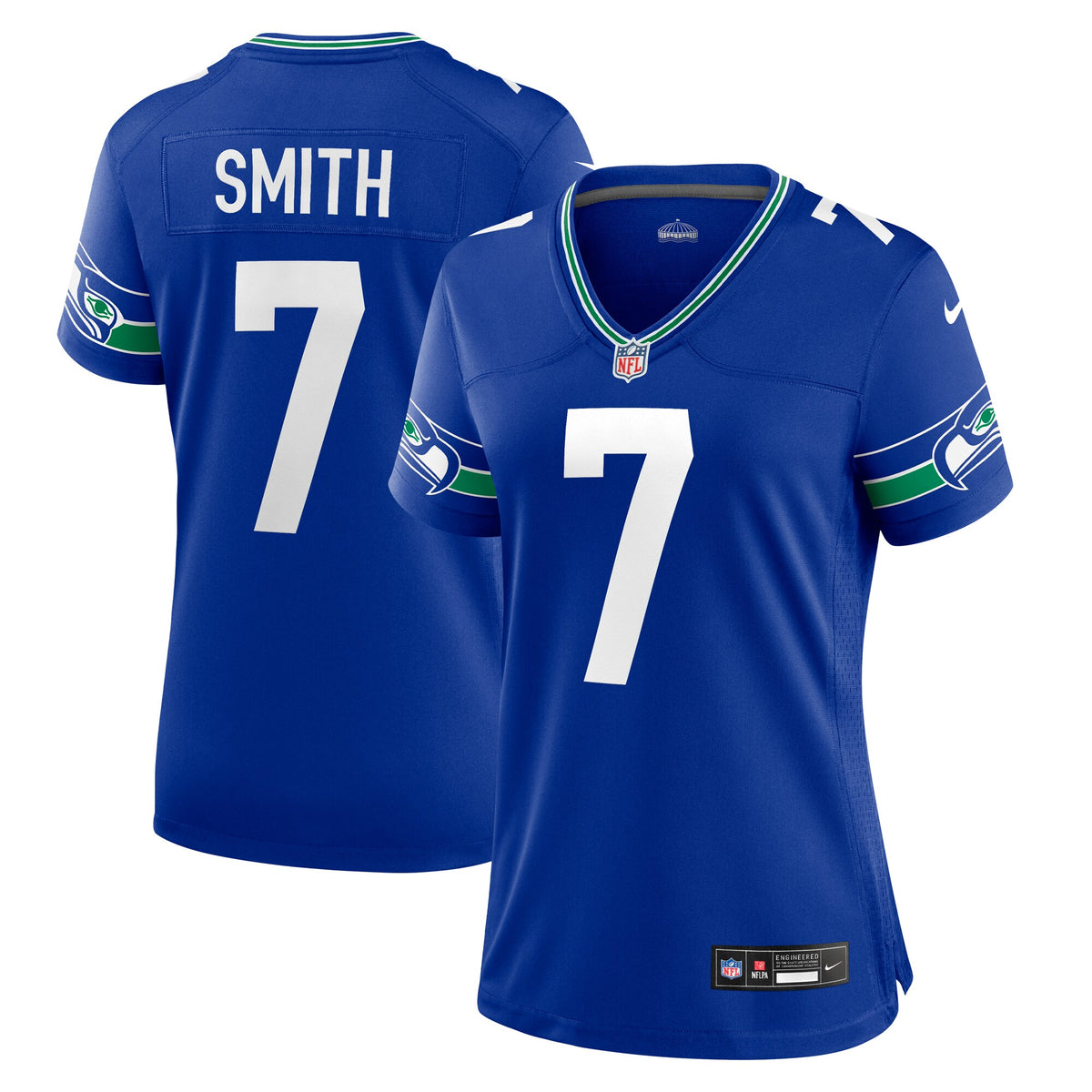 Geno Smith Seattle Seahawks Nike Women's Throwback Player Game Jersey - Royal(S)