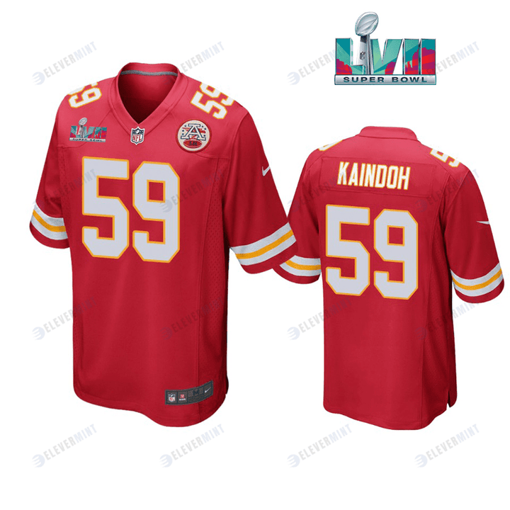 Joshua Kaindoh 59 Kansas City Chiefs Super Bowl LVII Red Men Game Jersey(S/No)