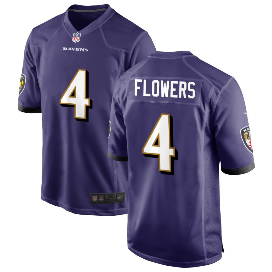 Zay Flowers Baltimore Ravens Nike Game Jersey - White(S)