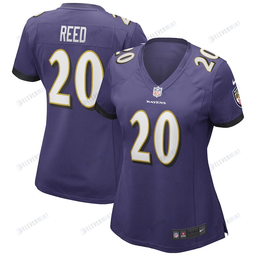 Ed Reed 20 Baltimore Ravens Women's Game Retired Player Jersey - Purple(S/No)