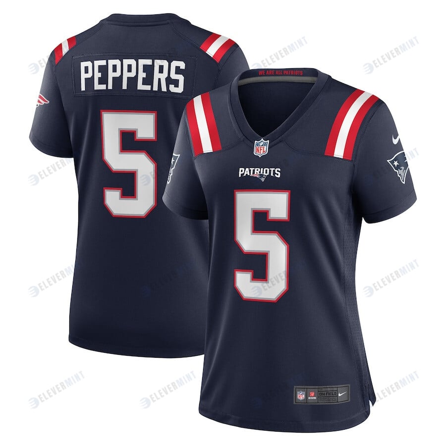 Jabrill Peppers 5 New England Patriots Game Women Jersey - Navy(S/No)