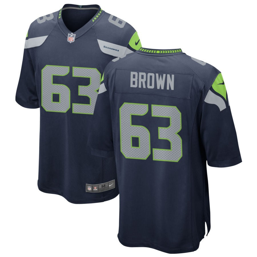 Evan Brown Seattle Seahawks Nike Game Jersey - College Navy(S)