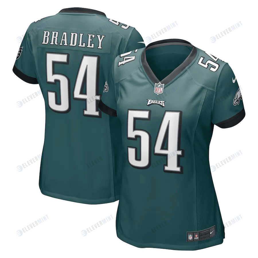 Shaun Bradley 54 Philadelphia Eagles Women's Game Jersey - Midnight Green(S/No)
