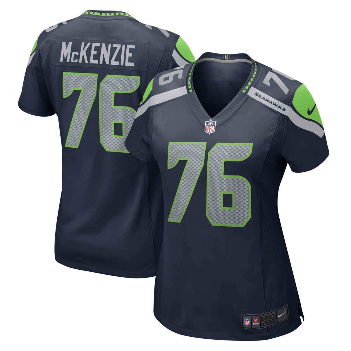 Jalen McKenzie Seattle Seahawks Nike Women's Home Game Player Jersey - College Navy(S)