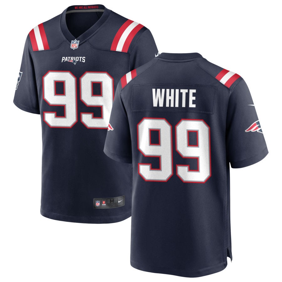 Keion White Nike New England Patriots Game Jersey - Navy(S)