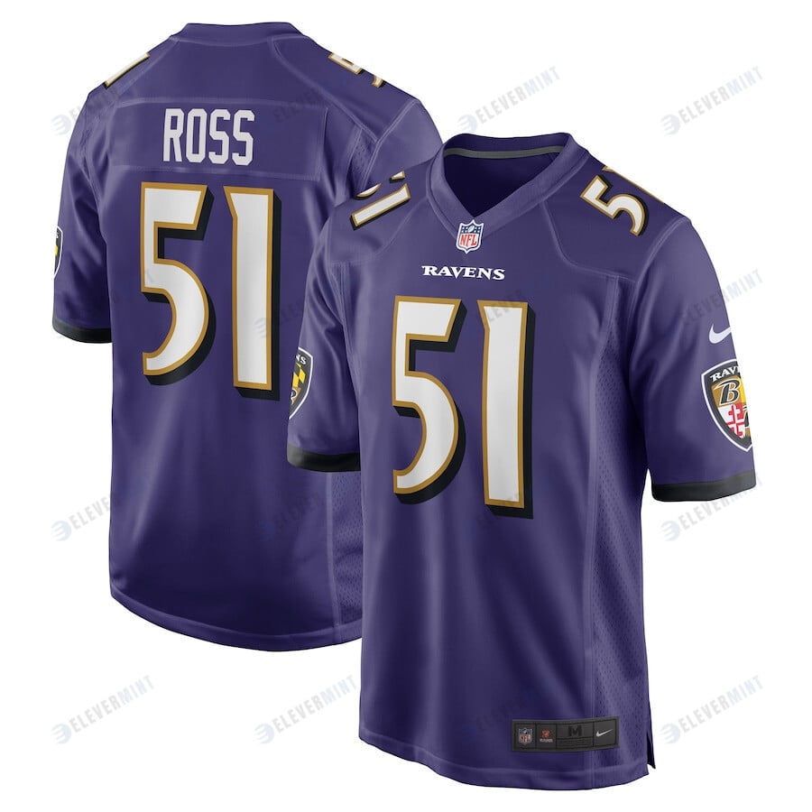 Josh Ross Baltimore Ravens Game Player Jersey - Purple(S/No)