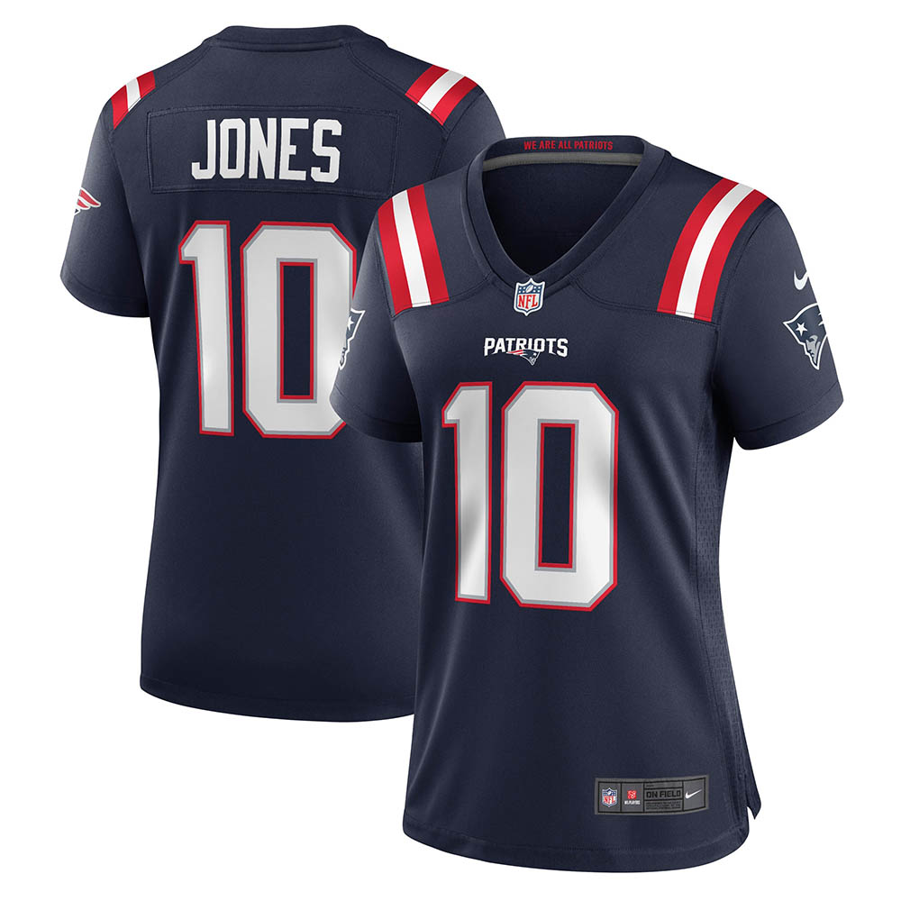 Women's New England Patriots Mac Jones Player Game Jersey Navy(S/Navy)